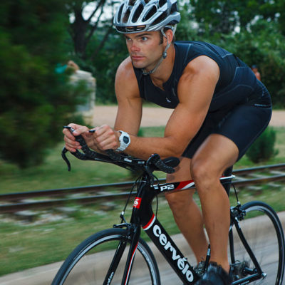 Male cyclist from photo-shoot of Triathletes for the Bicycle Sport Shop