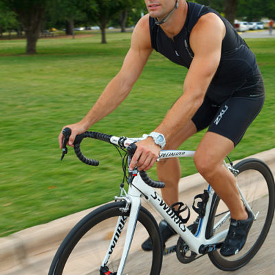 Cyclist Triathlete for the Bicycle Sport Shop