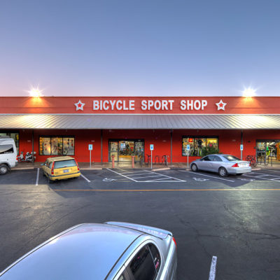 Exterior photography of the Bicycle Sport Shop S. Lamar location