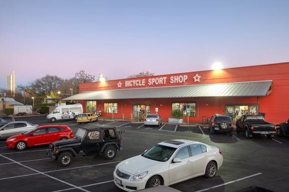 Exterior photography of the Bicycle Sport Shop S. Lamar location
