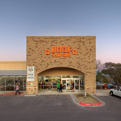 Exterior photography of the Bicycle Sport Shop, Parmer store