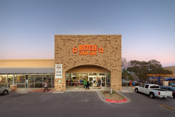 Exterior photography of the Bicycle Sport Shop, Parmer store