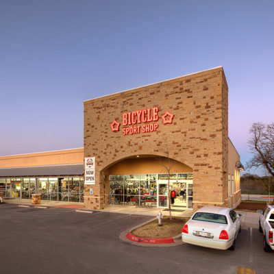 Exterior photography of the Bicycle Sport Shop, Parmer store